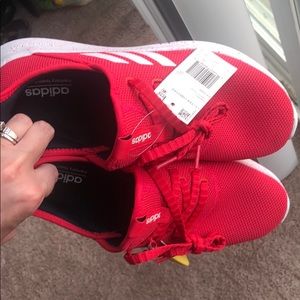 NEW Adidas Cloudfoam Pure Pink & White